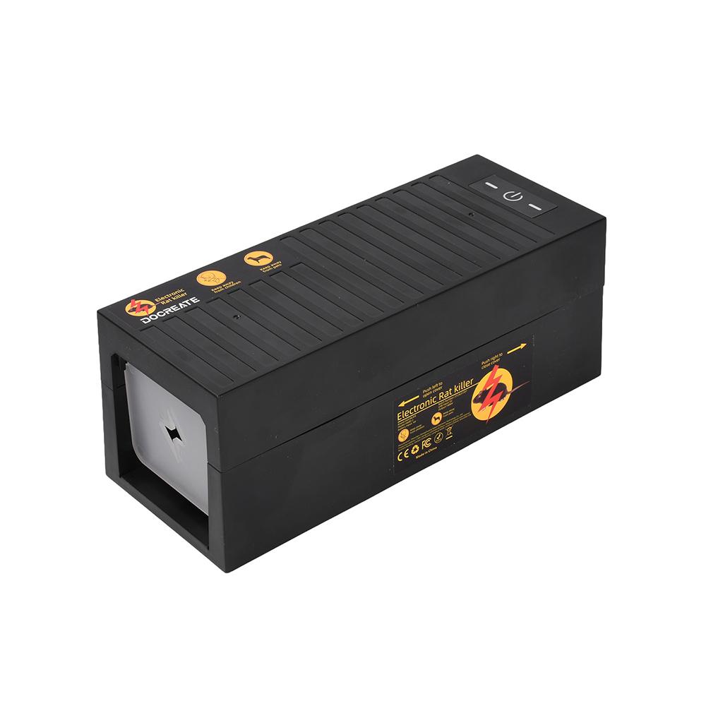 Electronic High Voltage Mouse Trap 1800V Instant Kill with Auto Trigger and Dual Power for Kitchen Warehouse Home 1PC