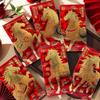 6Pcs/Set Paper 2026 New Year Red Envelope Chinese Style Gold Stamping Horse Year Money Envelope Traditional Blessing