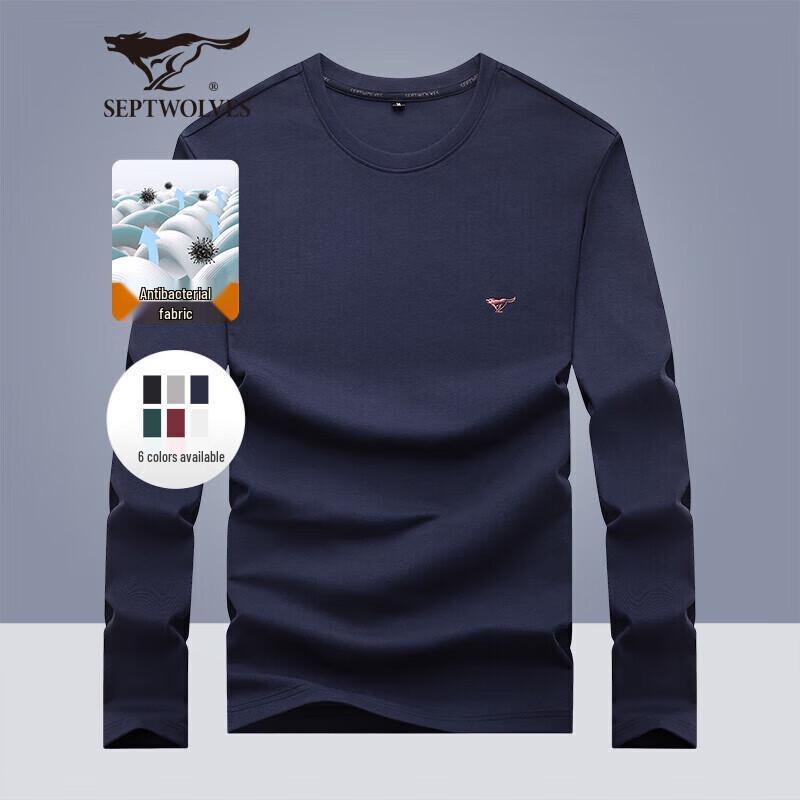 Septwolves Men s 5A Antibacterial Modal Long-Sleeve T-shirt 3XL