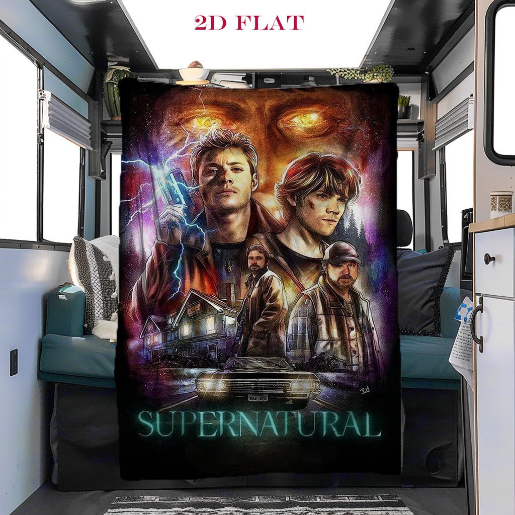 Supernatural Forces blanket Camping trip blanket Digital printing Office rest blanket Air conditioning blanket