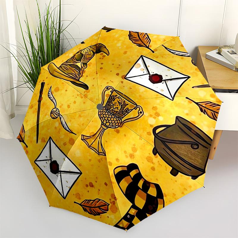 

1pc Hogwarts School Supplies Umbrella with Plastic Handle,Cartoon Pattern,Suitable for All Seasons Multi-functional Umbrella488