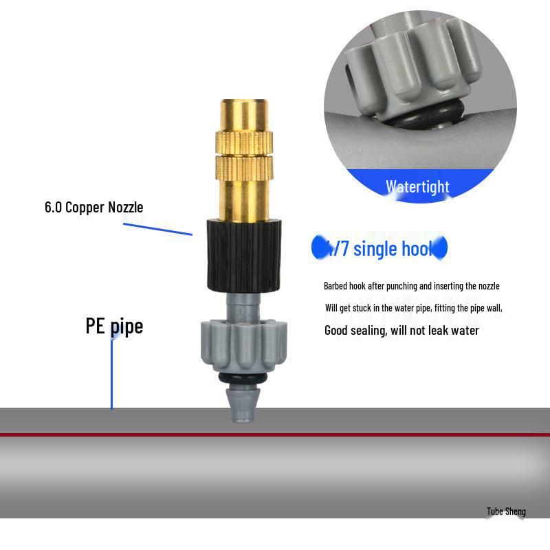 Single Hook 6.0 Connector PE Pipe Punching Tool for Irrigation and Dust Suppression Sprinkler Systems