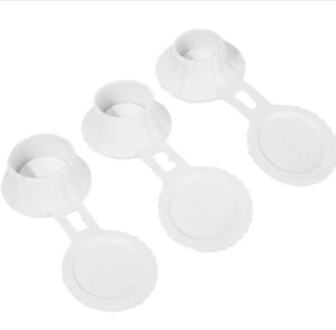 3-pack universal inverted bottle caps 3pcs белый