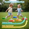 5Pcs Rechargeable Stepping Stones for Kids Toddler 3-5 with Light&Music,Balance Sensory Stepping Stones Indoor Outdoor Play,5 Long-lasting Batteries