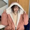 Short Style Parkas Women Solid Aesthetic All-match Students Simple Winter Coat Loose Korean Fashion Hooded Streetwear Sweet