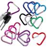 5Pcs Outdoor Carabiner Heart Shape Keychain Clip Aluminum Alloy Rings Climbing Clips Spring Snap Hook Carabiner Durable