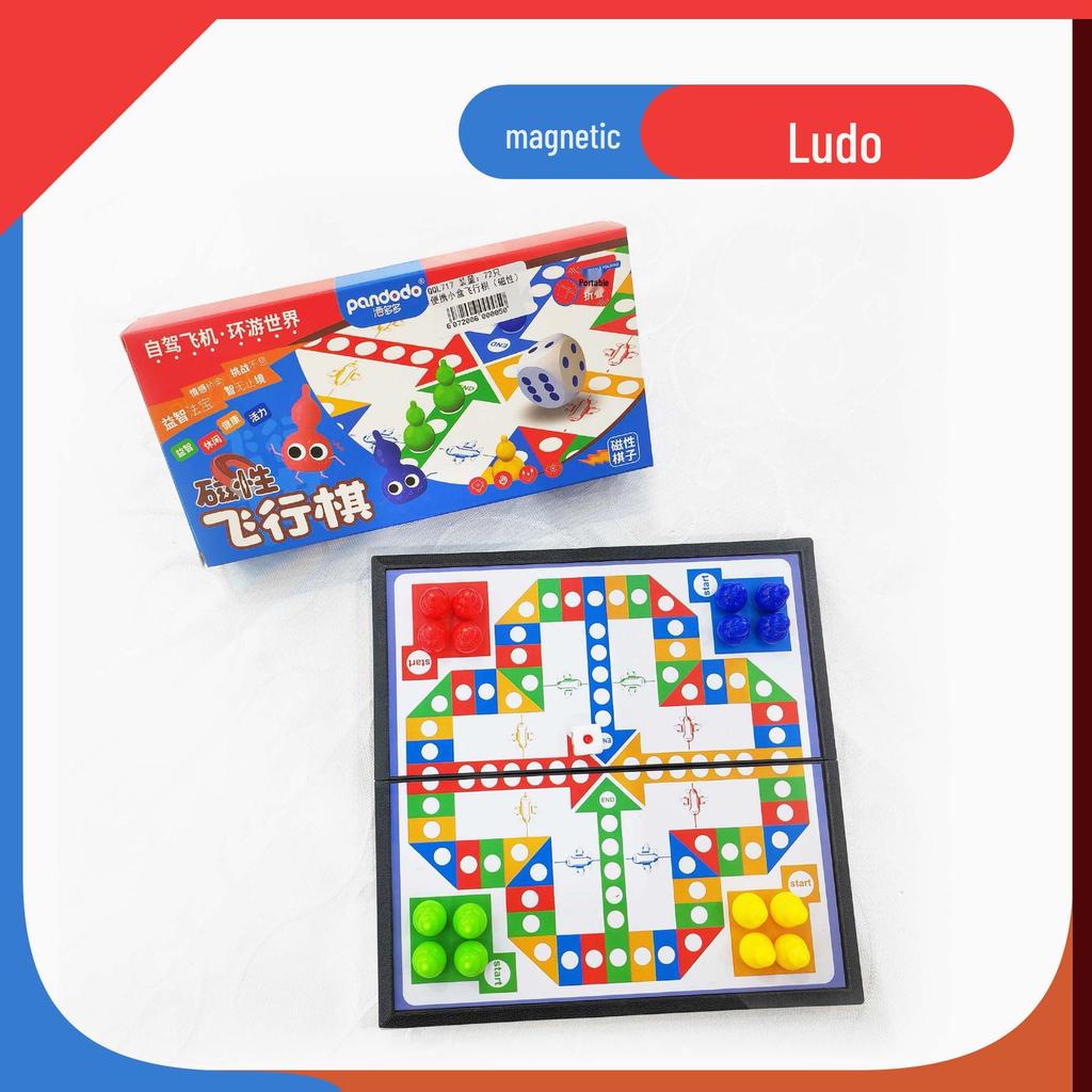 Portable Folding Magnetic Ludo & Gomoku Game Chess Toy