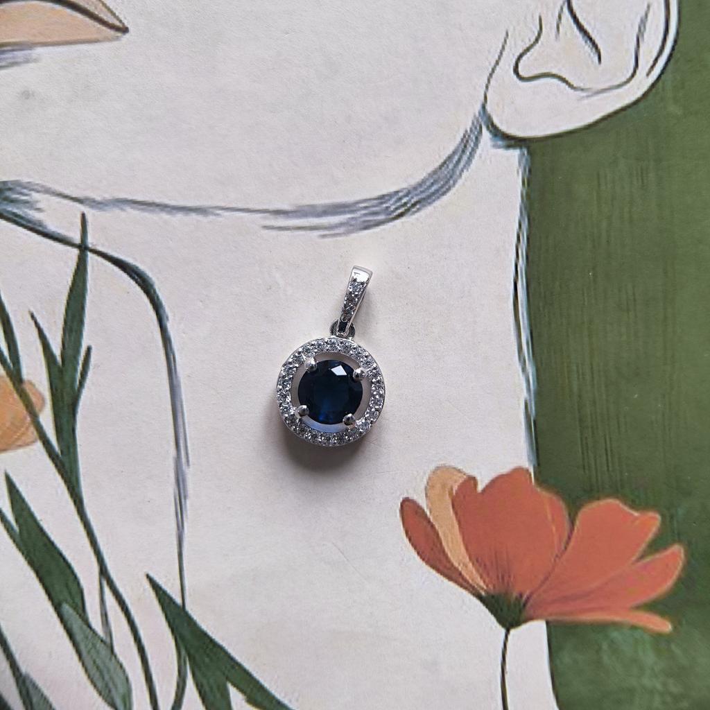 Серебряная подвеска с сапфиром nano 0.9ct (2203445)