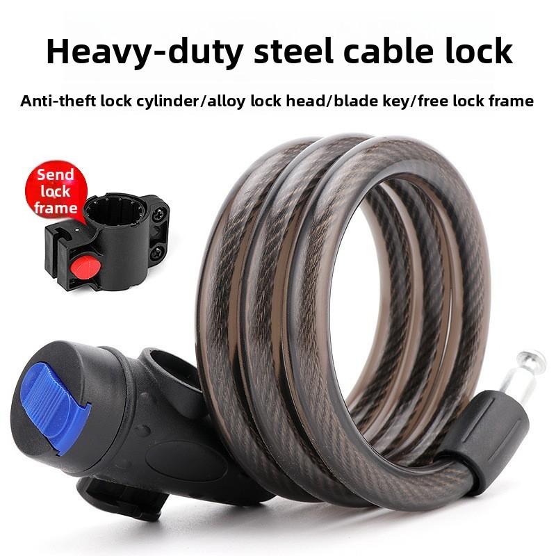 Bicycle Lock Color Steel Wire Lock Antitheft Key Lock For Cycling Equipment