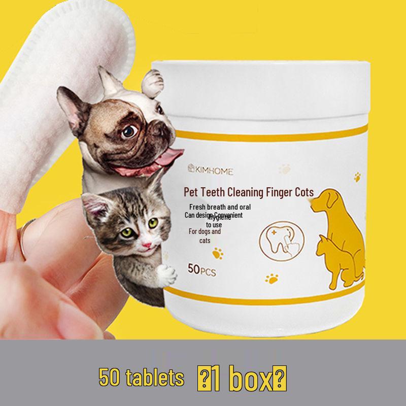 Pet Oral Cleaning Finger Sleeves - Disposable Gloves for Cat and Dog Teeth Cleaning