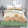 New 3d Print Kawaii Animal Capybara Bedding Set Boys Girls Twin Queen Size Duvet Cover Pillowcase Bed Kids Adult Home Textiles