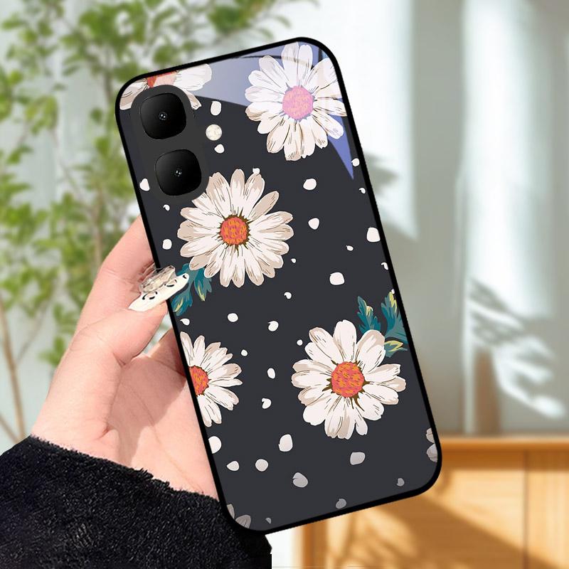 For Infinix Smart 10 X6725 Case Tempered Glass Shockproof Back Cover Phone Cases For Tecno Pop 10 Camera Protective Shell Fundas