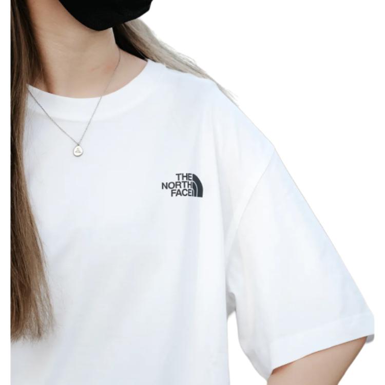 THE NORTH FACE T-Shirts Unisex White Crew Neck Moderate Straight Fit NT7UP47B