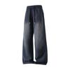 Mens Summer Thin Loose Wide Leg Casual Denim Long Pants