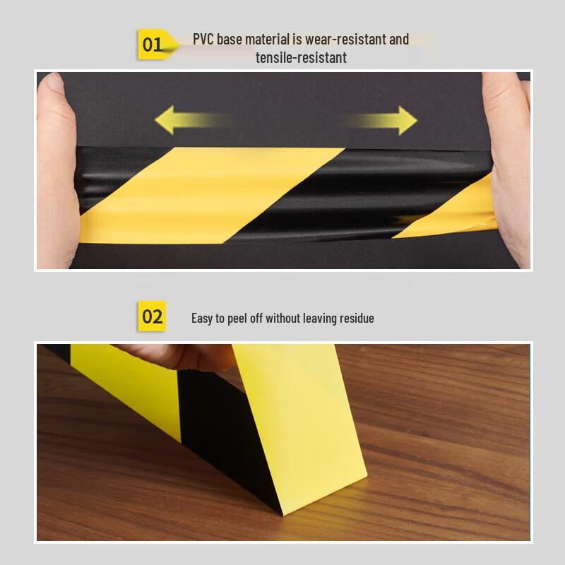 KAFFWELL Yellow Black Safety Warning Tape