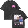 Singer Emilia Mernes MP Graphic Washed Vintage Tshirt Male Fashion Oversized Tshirt Mens Womens Premium Aesthetic Streetwear