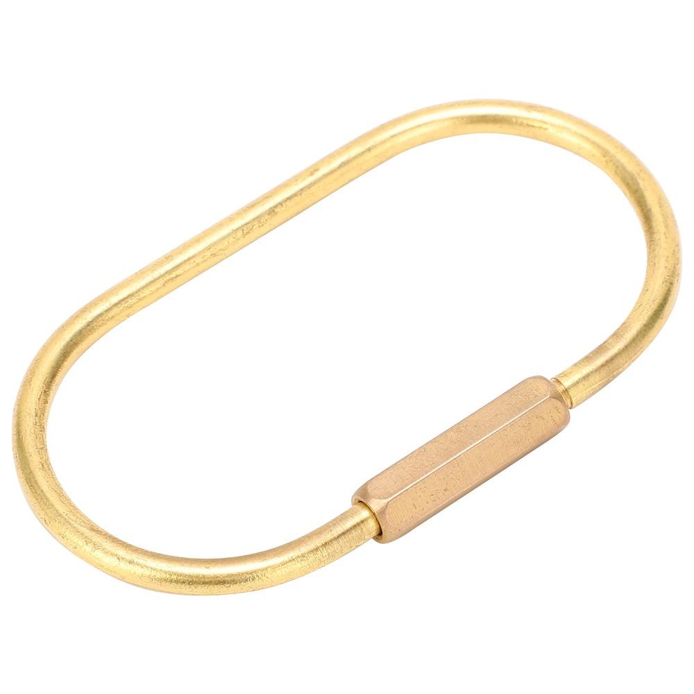 6 Pack Oval Key Ring Holder Brass Carabiner Key Organizer Screw Lock Keychain  Everyday Carry