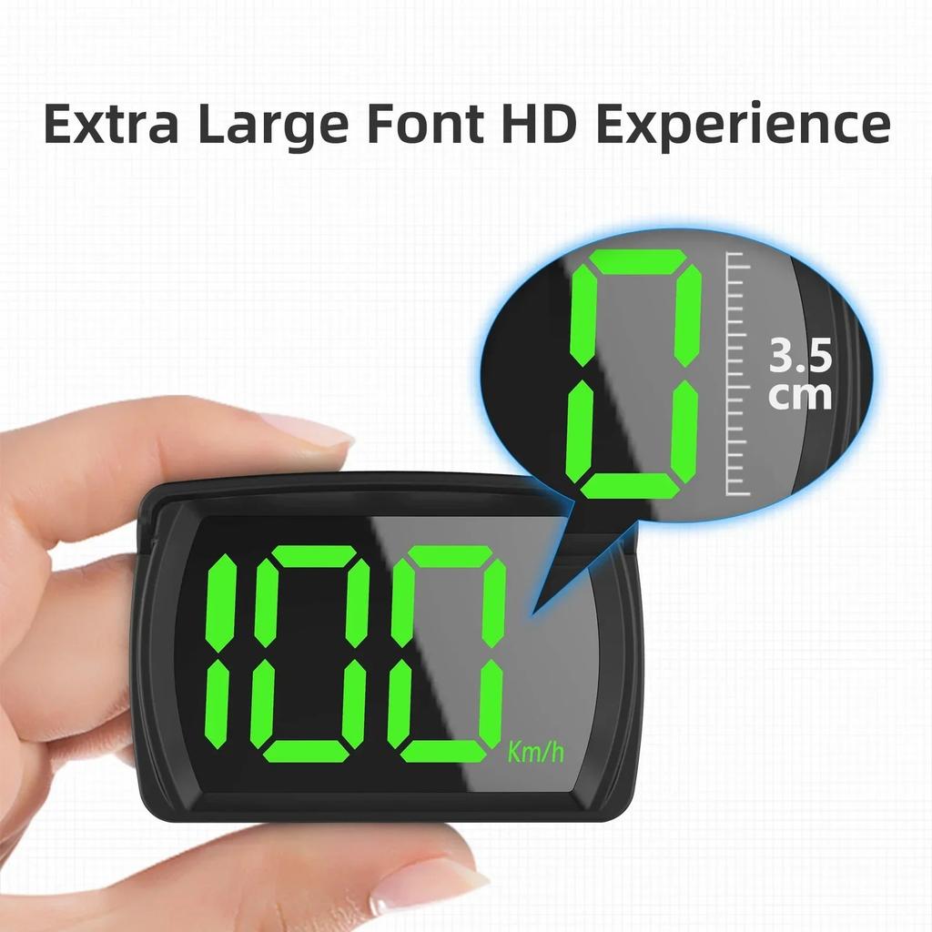 New Car Head-Up Display For Car GPS Digital Speedometer HUD Large Font Speedometer KMH Smart Automotive Accessories
