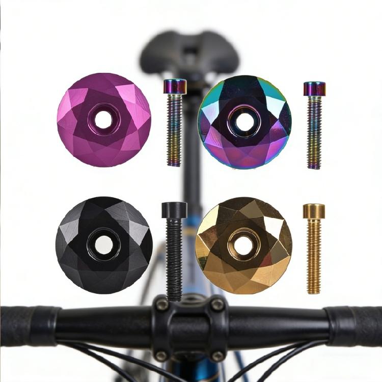 Aluminum Alloys Cycling Headset Cover Bicycles Headset Top Carbon Fiber Cap Bike Stem Top Cover Cycling Accessories