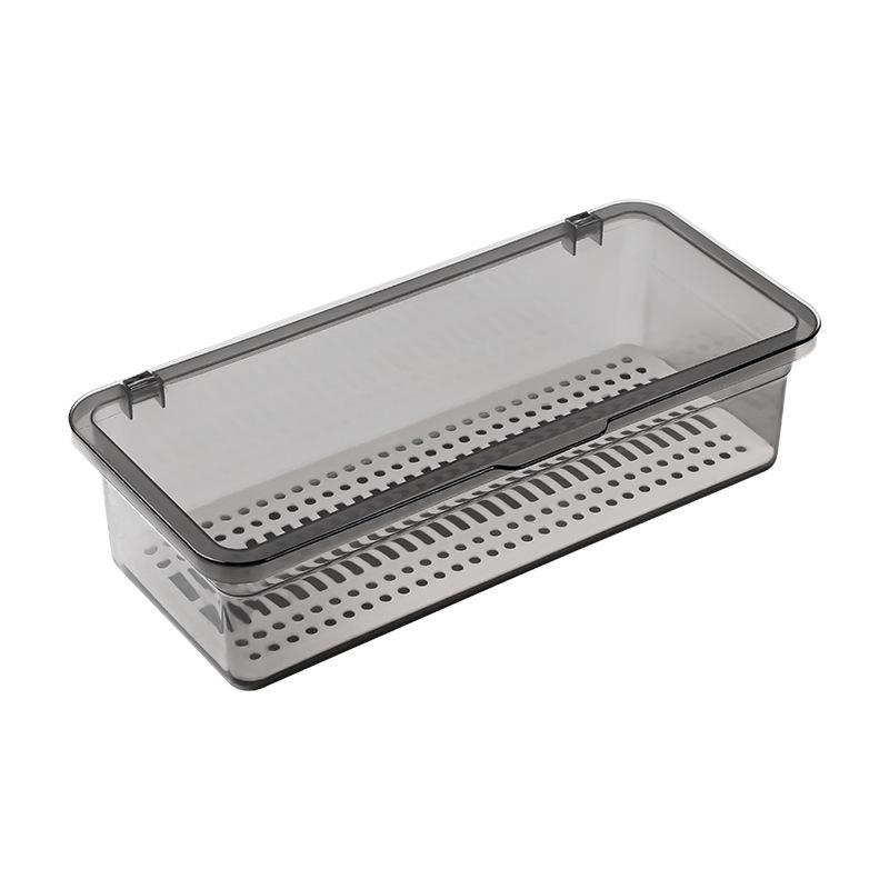 Rectangular Transparent Dustproof Makeup Brush Storage Box with Lid - Large Capacity for Brushes and Beauty Tools