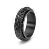 Dragon Scale Anxiety Ring for Men Women Cool Black Blue Gold Plated Snake Dragon Scales Spinner Ring 2025