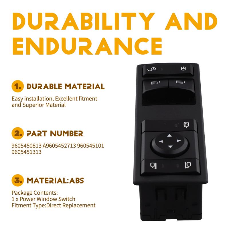 Car Glass Lifting Switch For  MP4 A9605452713 9605450813 Window Switch For MP4 Power Window Switch