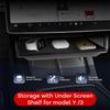 For Tesla Model Y Juniper Model 3 Highland 2025 2026 Under Screen Hidden Storage Box Behind Screen Center Console Organizer Case