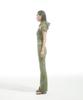 DRAE Raw-Edge Flared Jeans_Khaki