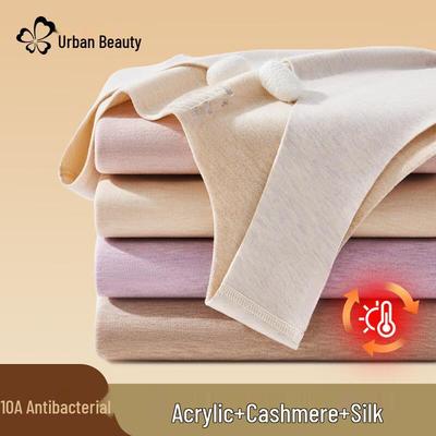 Damen Kaschmir Seide Mischung Warmes Nahtloses Unterzieh-Top