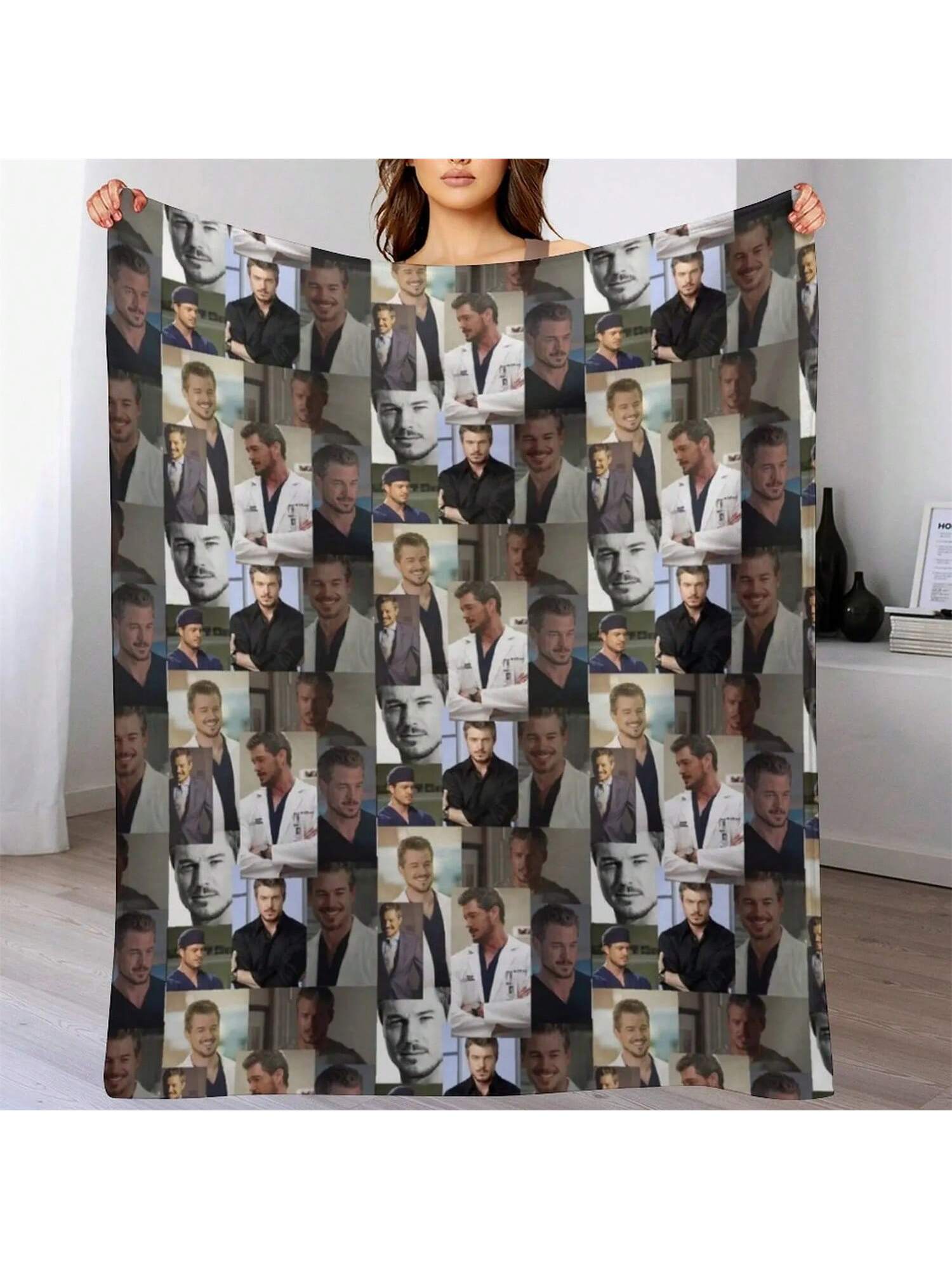 Mark Sloan Throw Blanket Plush Decorative Sofa Blankets 75X95CM
