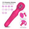 Růžová růžová 10 vibračních režimů Sexuální hračky Ženy Móda Kouzelná hůlka G Spot Pussy Vagina Clitoris Stimulator