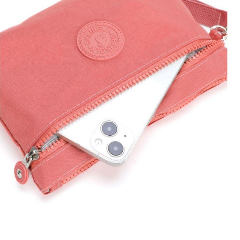 

Cosmetic Bag Solid Color Coin Purse Large Capacity Small Phone Bag Wrist Phone Purse Travel рожевий/фіолетовий
