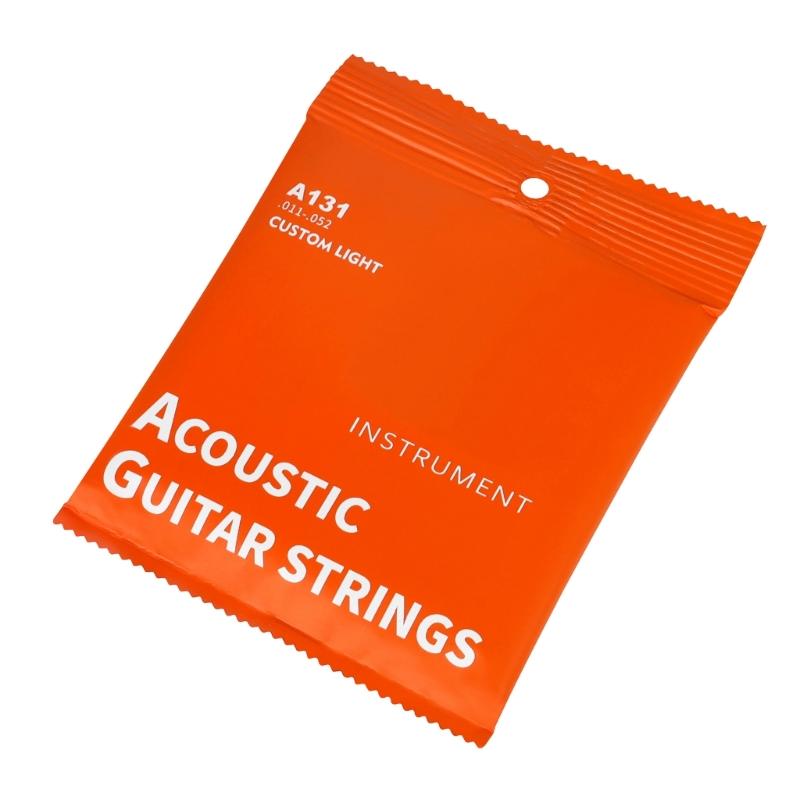 6Pcs 11-52 Folk Guitar Replacement String 6-string Acoustics Guitar Strings Strings Musical Instrument Accessories