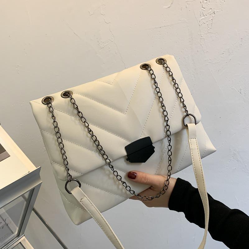 Women's Large-capacity Bag Autumn and Winter New Trendy Fashion Versatile Chain Messenger Bag Shoulder Small Square Bag