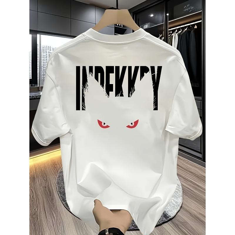 European Size Summer New American High Street Round Neck Loose Men's Short Sleeved T-shirt Oversized Design Sense Niche High-end Sense Cool Casual Top