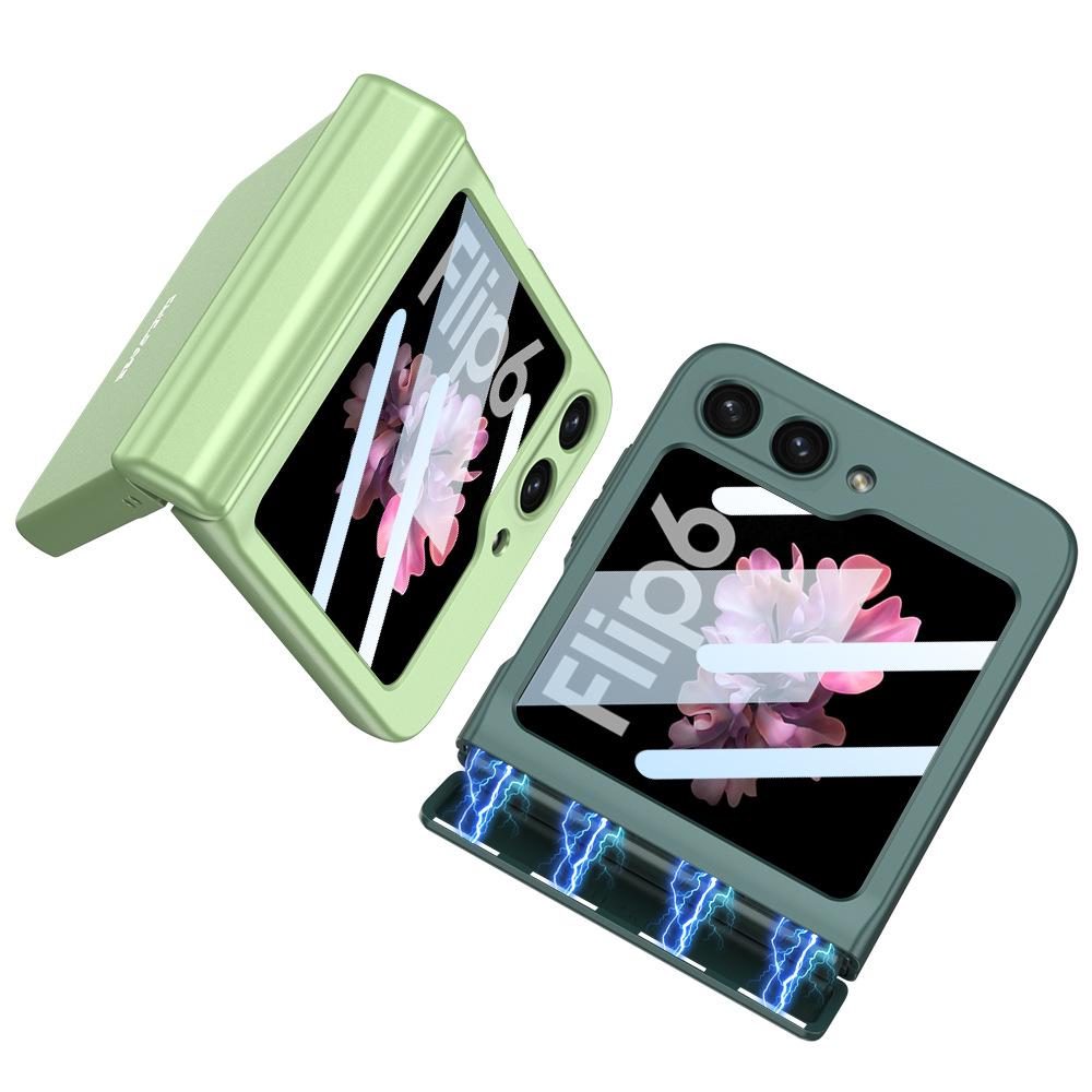 Samsung ZFlip6 Mobile Phone Case Magnetic Hinge All Inclusive Zflip7 Shell Film Integrated Protective Case