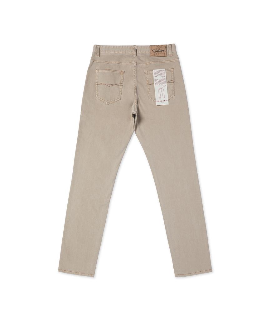 PRODESHIRT Bordeaux Dyed Denim Pants (Beige)