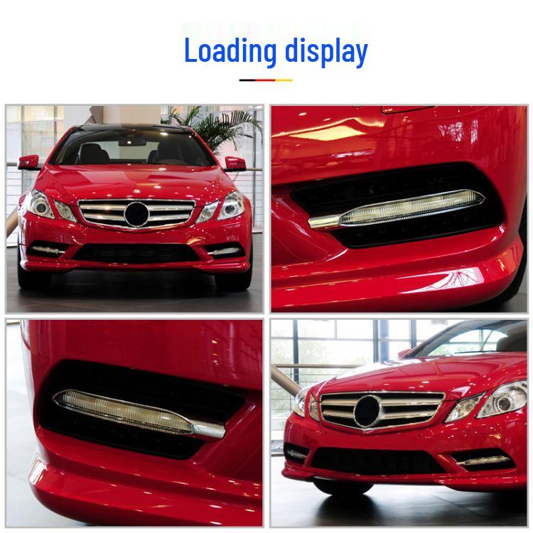 Mercedes-Benz E-Class Front Bumper Fog Light Frame & Daytime Running Light Cover Trim