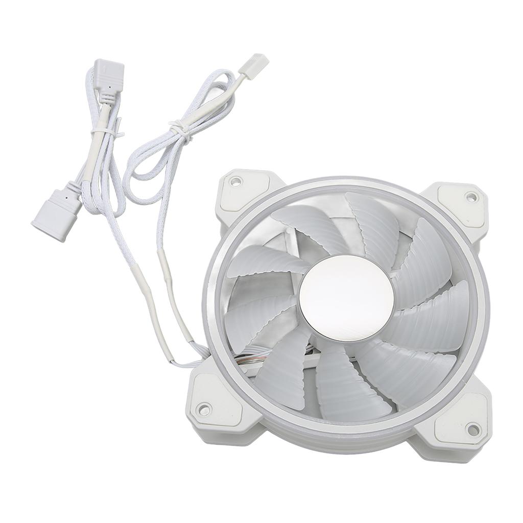 RGB Case Fan 12cm 4pin PWM 3pin ARGB RGB Backlit 9 Fan Blades Strong Airflow Super Quiet PC Fan for