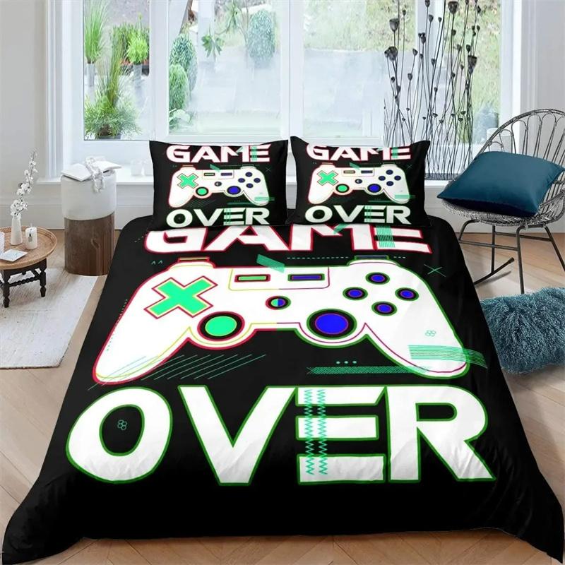 3D Printed Gamepad Comforter Cover R Bedding Set Teens Video Duvet for Youth Kids Boys Modern Controller Bedspread