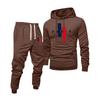 Men's Printed Hooded Sweatshirt And Sweatpants Casual Sports Suit