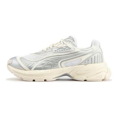 Velophasis Kumaş Sentetik Deri Rahat Düşük Bilekli Baba Ayakkabıları Unisex Spor Ayakkabı Gümüş 399127-01