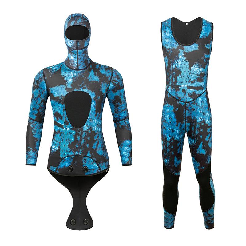 3mm Split Camouflage Spearfishing Wetsuit - Warm, Sun & Jellyfish Protection