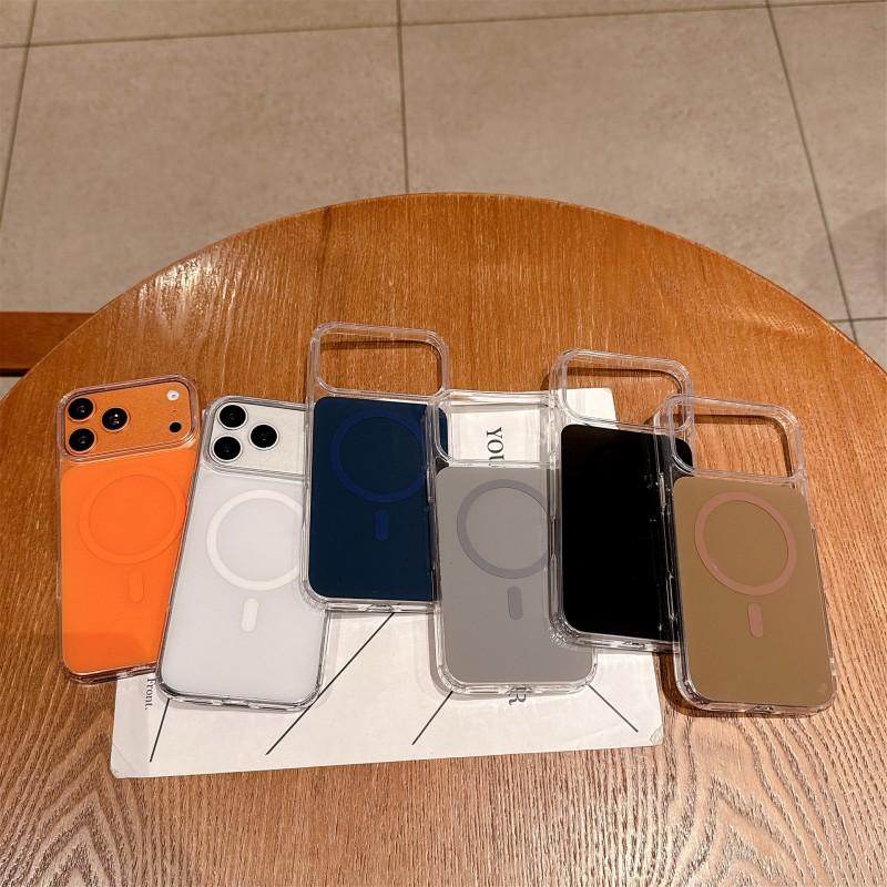 Magnetic Snap-On Phone Case IPhone 17 Pro Max 16 15 Series Shockproof PC Cover Slim Protective Shell