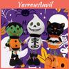 Estatuetas de Poliéster Fofas de Halloween Fantasma Gato Preto Decorações