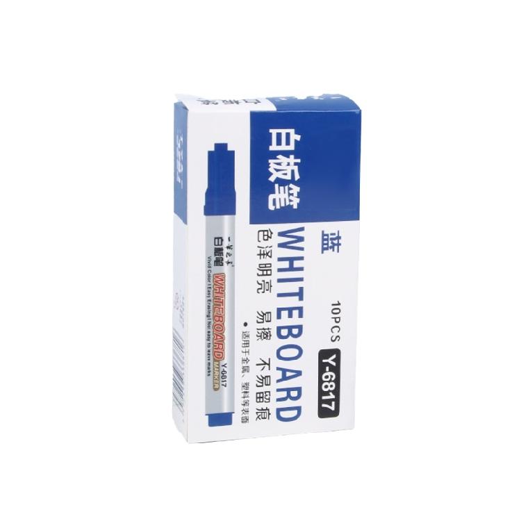 10Pcs Erasable Whiteboard Marker 2.0mm Line Width Marker Water Based Inks Quick Drying for Office Black Redness Or Blue