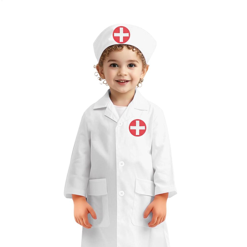Children kids Pretend Play Game Simulation Doctor Nurse Coat Kindergarten Puzzle Set Role Playing Gifts for Kids Boys Girls