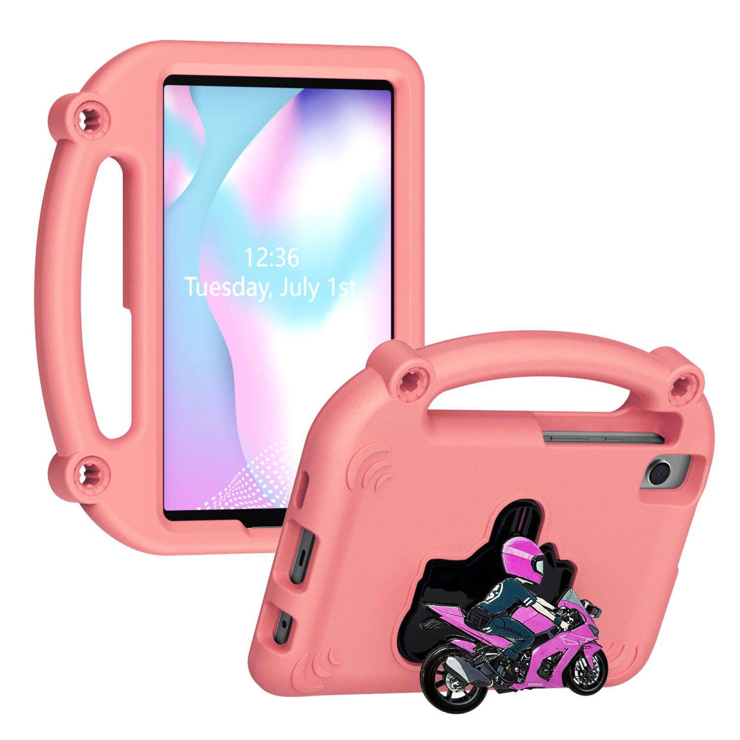 Étui de protection pour Samsung Galaxy Tab A11 8,7  (SM-X133/X135 , A9 8.7 , X110/X115N , T220 T225 T227 T290) avec poignée A11 8.7 X133 X135 rose