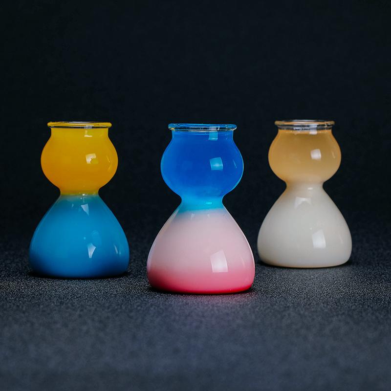 120ml Clear Absinthe Cup Cocktail Glass Colour Bomb Gourd Shape Special Vermouth Wine Glass Layered RUM Stratified Shot Glasses