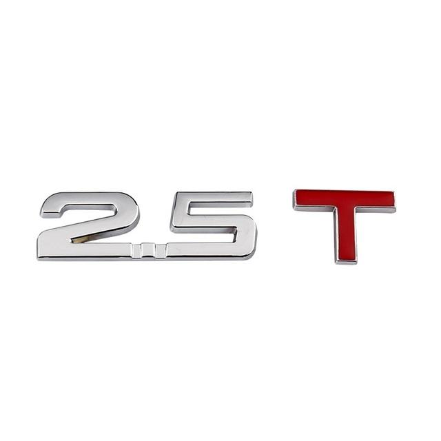 2022 Car Displacement Sticker  Volume Logo Car Rear Trunk Emblem Badge Vehicle Stickers